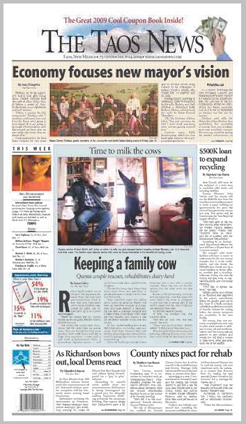 Taos News Front Page